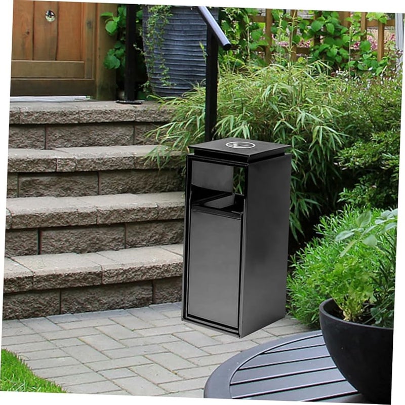 2Pcs Stainless Steel Patio Ashtray Replacement for Outdoor Trash Cans Easy Disposal Garbage Bin Accessory - Image 4